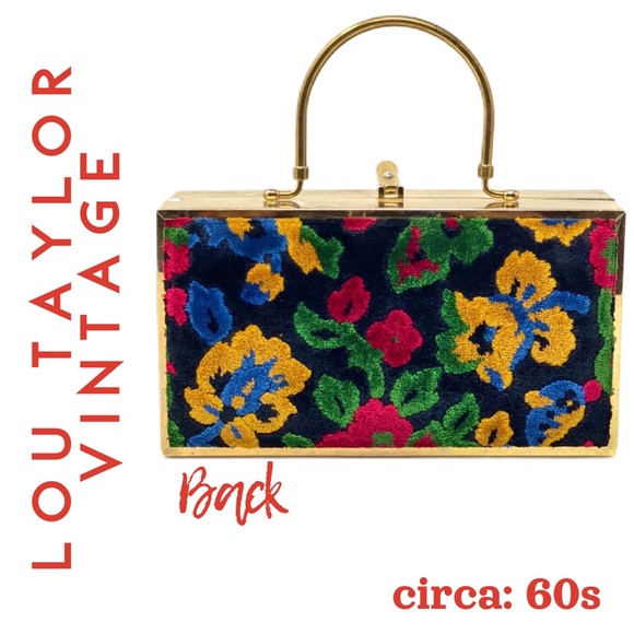 Vintage LOU TAYLOR Chrome Box Bag, circa 60sππ½ - Picture 3 of 12